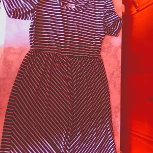 Striped Black and White Dress